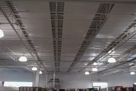 Ceiling Baffles for Printing Facility
